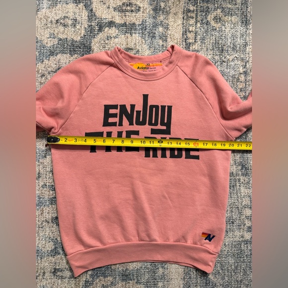 Aviator Nation Enjoy The Ride Sweatshirt - XS Pink Excellent Condition - Picture 4 of 4